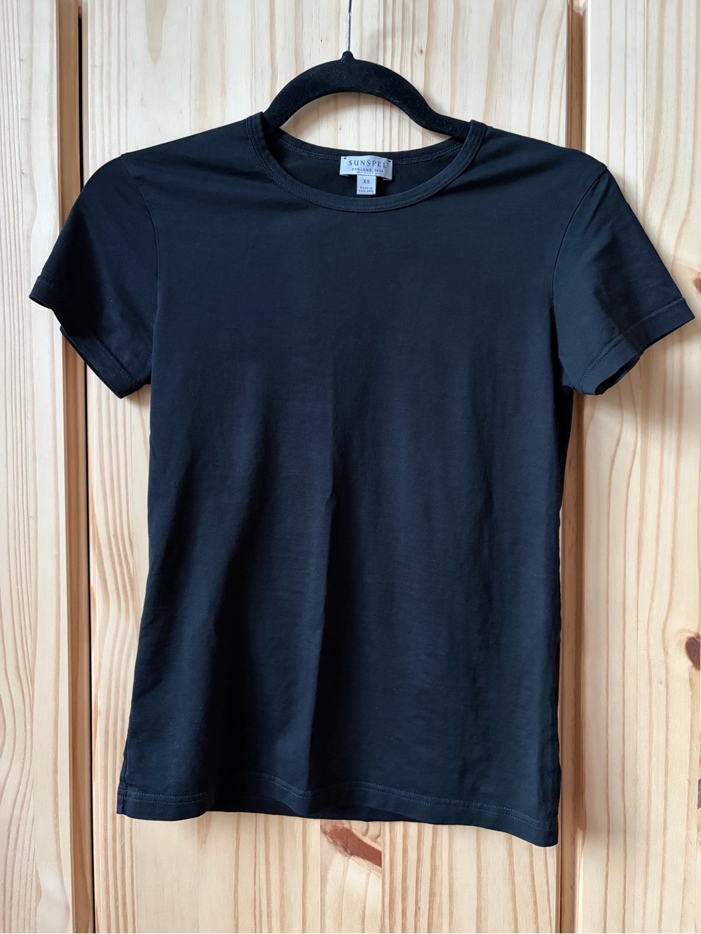 Sunspel Black Crewneck Tee